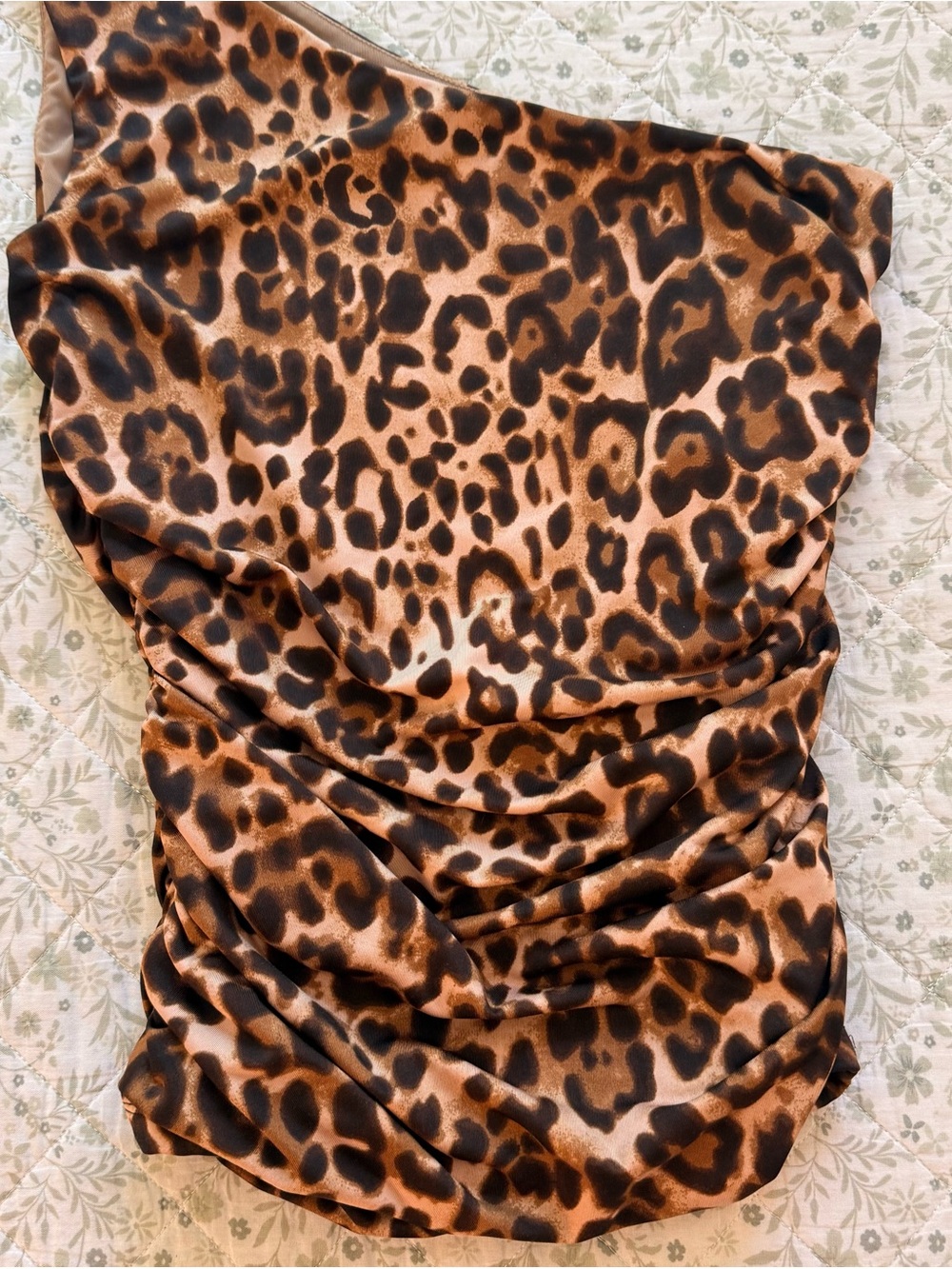 Y2k Sofia Jeans leopard print one shoulder top - Picture 2 of 5